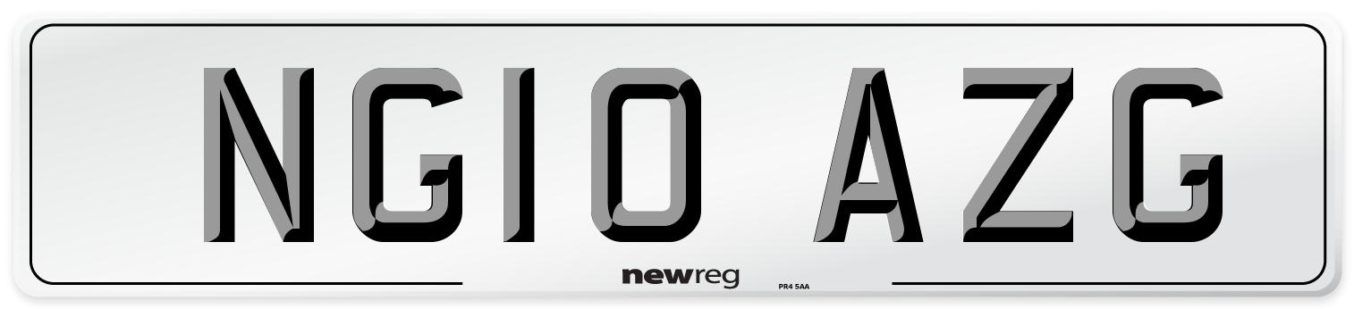 NG10 AZG Number Plate from New Reg